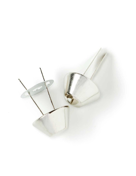 Set di 4 piedini per borse 15 mm - Argento