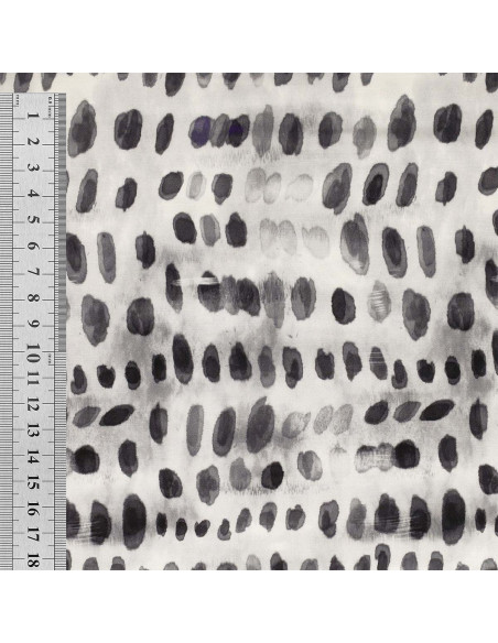 Tessuto viscosa - Dotty nero e bianco