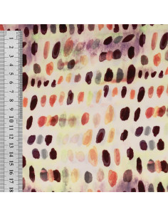 Tessuto viscosa - Dotty arancione 2