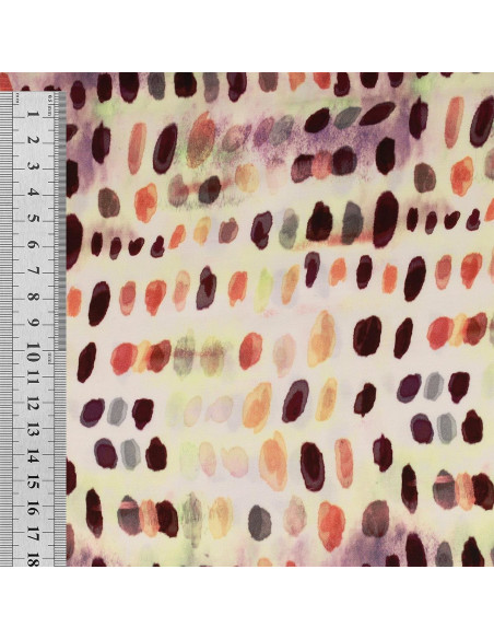 Tessuto viscosa - Dotty arancione