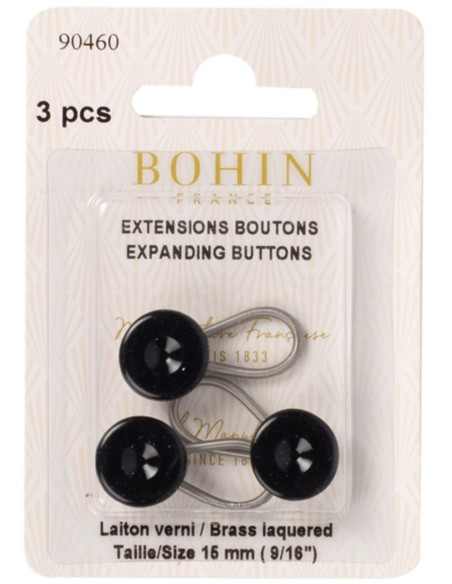 Set di 3 bottoni di estensione - Nero