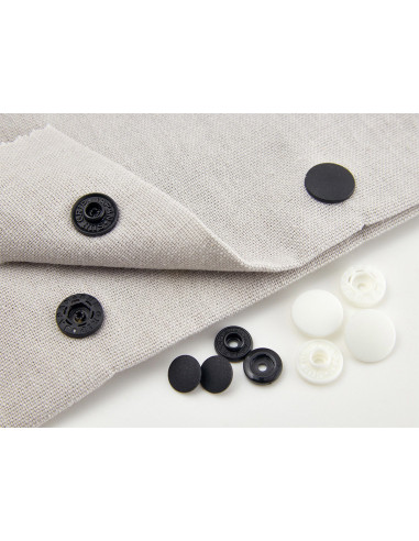 Bottoni a pressione senza pinza 13 mm - Nero