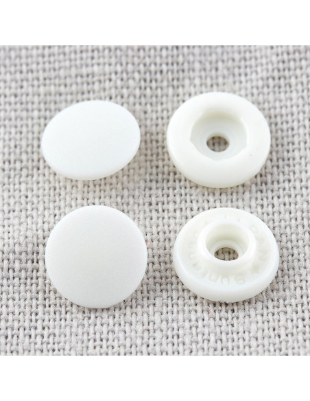 Bottoni a pressione senza pinza 9 mm - Bianco
