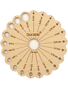 Misuratore per ferri da maglia a forma di fiore in legno durevole