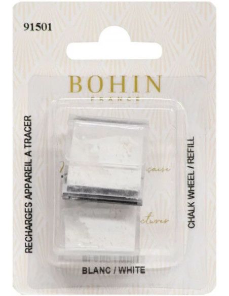 Ricariche di gesso bianco per rotella di marcatura Bohin