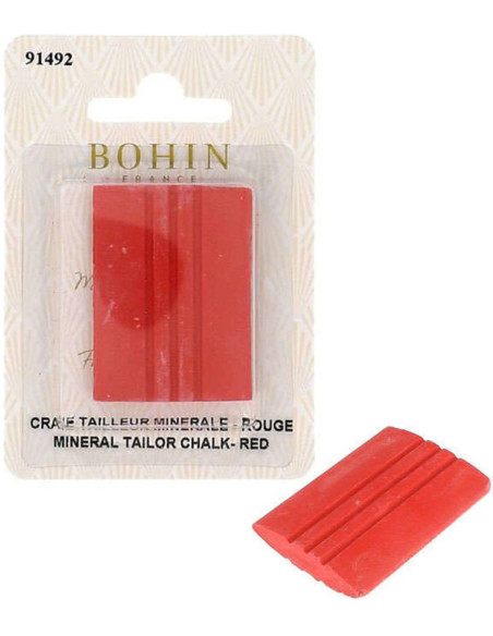 Gesso sarto rettangolare minerale rosso Bohin