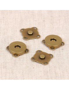 Set di 2 bottoni con attacco magnetico da 18 mm da cucire - Bronzo