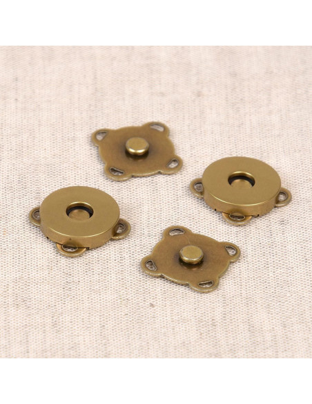 Set di 2 bottoni con attacco magnetico da 18 mm da cucire - Bronzo