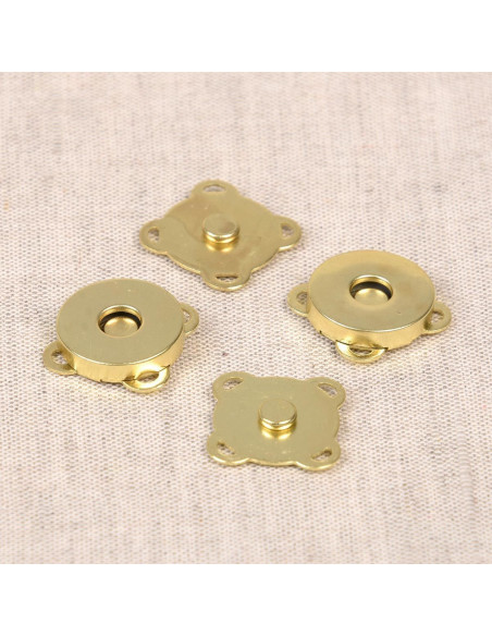 Set di 2 bottoni con attacco magnetico da 18 mm da cucire - Oro