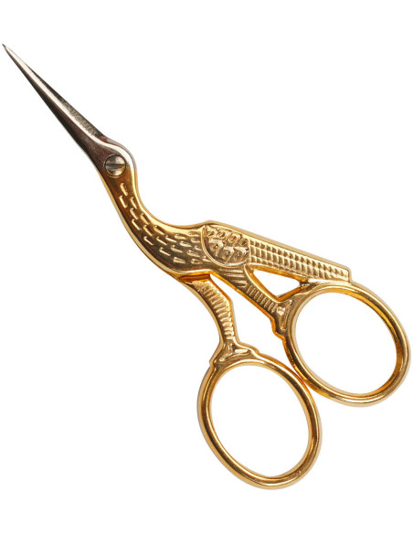 Forbici da ricamo cicogna dorata 9 cm Bohin