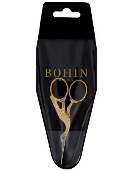 Forbici da ricamo cicogna dorata 9 cm Bohin