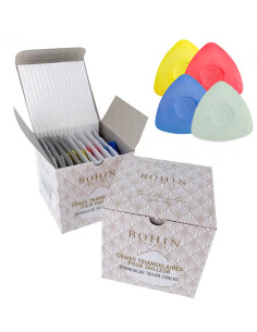 Scatola di 10 gessetti triangolari colori assortiti Bohin
