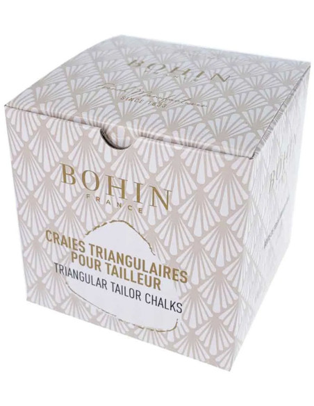 Scatola di 10 gessetti triangolari bianchi Bohin