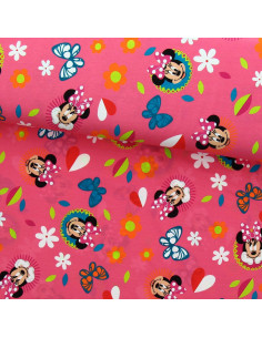Tessuto jersey Minnie - Farfalla e cuore
