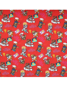 Tessuto jersey Paw Patrol - Sole sfondo arancione 2