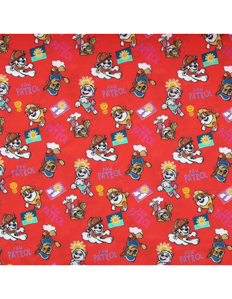 Tessuto jersey Paw Patrol - Sole sfondo arancione
