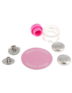 Scatola di 6 bottoni da rivestire con strumento di applicazione Bohin - 15 mm 2