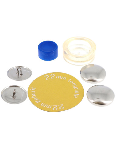 Scatola di 4 bottoni da rivestire con strumento di applicazione Bohin - 22 mm