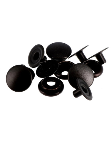 Scatola di 8 bottoni automatici senza cuciture per tessuti pesanti 14 mm Bohin - Bronzo