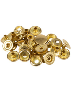 Scatola di 10 bottoni automatici senza cuciture per tessuti medi 14 mm Bohin - Dorato 2