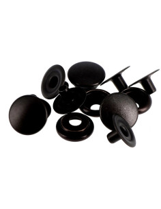 Scatola di 10 bottoni automatici senza cuciture per tessuti medi 14 mm Bohin - Bronzo 2
