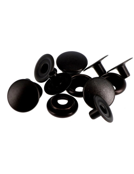 Scatola di 10 bottoni automatici senza cuciture per tessuti medi 14 mm Bohin - Bronzo