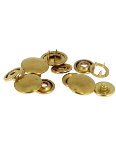 Scatola di 8 bottoni automatici senza cuciture jersey 12 mm Bohin - Dorato 2