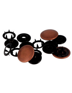 Scatola di 8 bottoni automatici senza cuciture jersey 12 mm Bohin - Rame 2