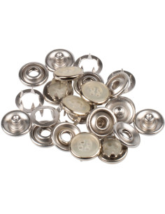 Scatola di 6 bottoni automatici senza cuciture jersey 12 mm Bohin - Perlato 2