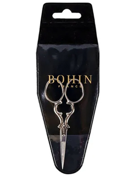 Forbici da ricamo cuore argentato Bohin 9 cm