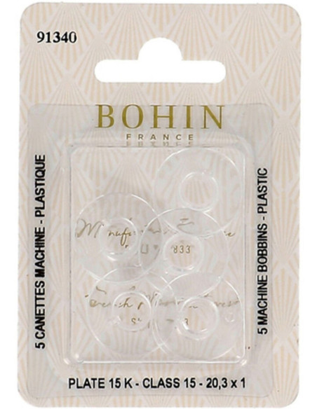 Bobine piatte per macchina da cucire in plastica Bohin