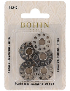 Bobine piatte per macchina da cucire in acciaio Bohin