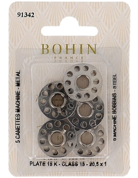 Bobine piatte per macchina da cucire in acciaio Bohin