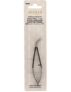 Forbici da ricamo pinzetta angolo retto ultra fine 11 cm Bohin 2