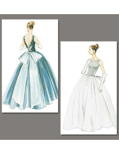 Modello di abito anno 1956 - Vogue 8729