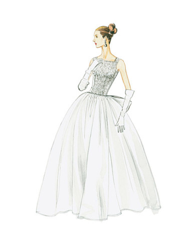 Modello di abito anno 1956 - Vogue 8729