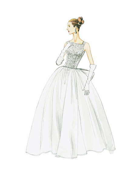 Modello di abito anno 1956 - Vogue 8729