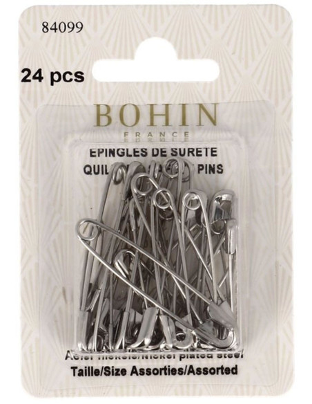 Carta di 24 spille da balia assortite Bohin