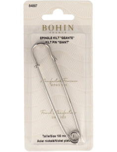 Spilla kilt gigante 100 mm - Argento Bohin