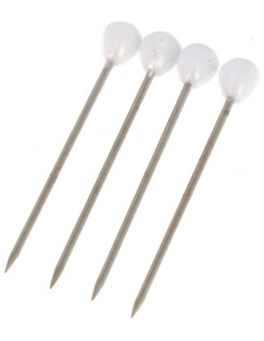 Scatola di 100 spilli da tappezziere forma rotonda bianca Bohin