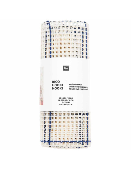 Tela per punto annodato Hooki Hooki - 20 fori per 10 cm - 44,5 x 44,5 cm
