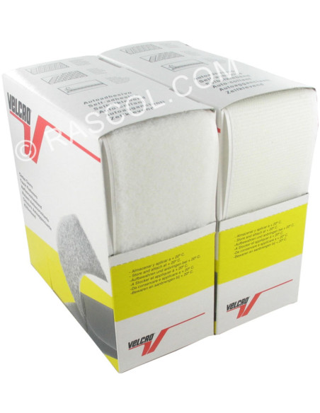 VELCRO® Brand adesivo bianco 50 mm di larghezza scatola da 5 metri
