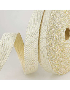 Tracolla in lurex - Ecru e oro 2