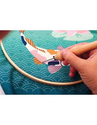 Kit punch needle - Carpa Koi