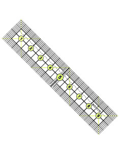 Mini righello per patchwork e cucito Bohin 2 x 10 cm