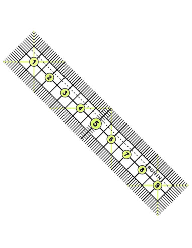 Mini righello per patchwork e cucito Bohin 2 x 10 cm