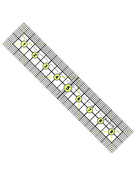 Mini righello per patchwork e cucito Bohin 2 x 10 cm