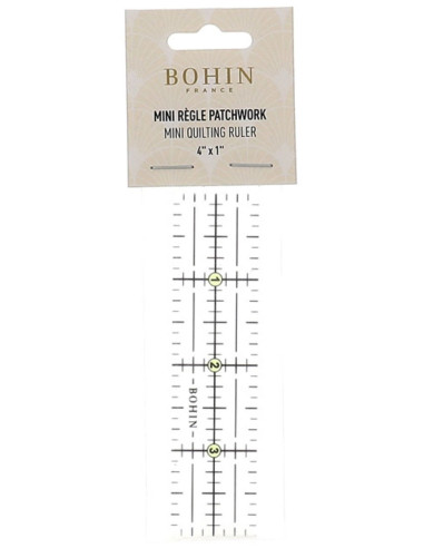 Mini righello per patchwork e cucito Bohin 1 x 4 pollici