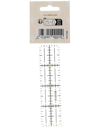 Mini righello per patchwork e cucito Bohin 1 x 4 pollici
