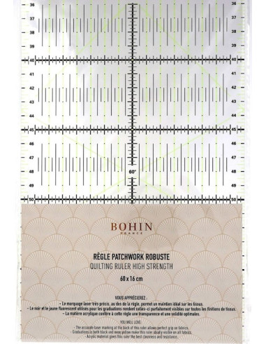 Righello patchwork Bohin 16 x 60 cm